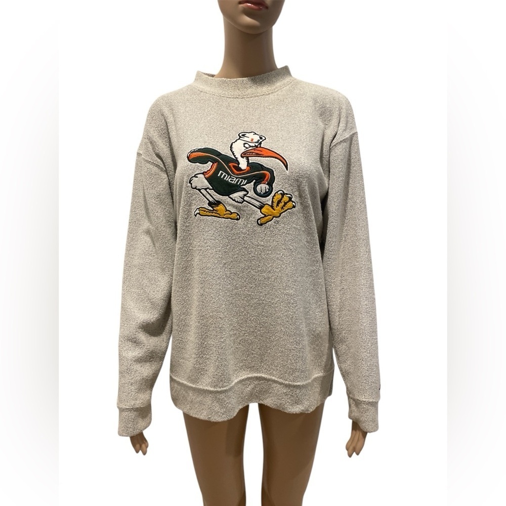 Miami  Hurricanes  Gray Sweatshirt size S